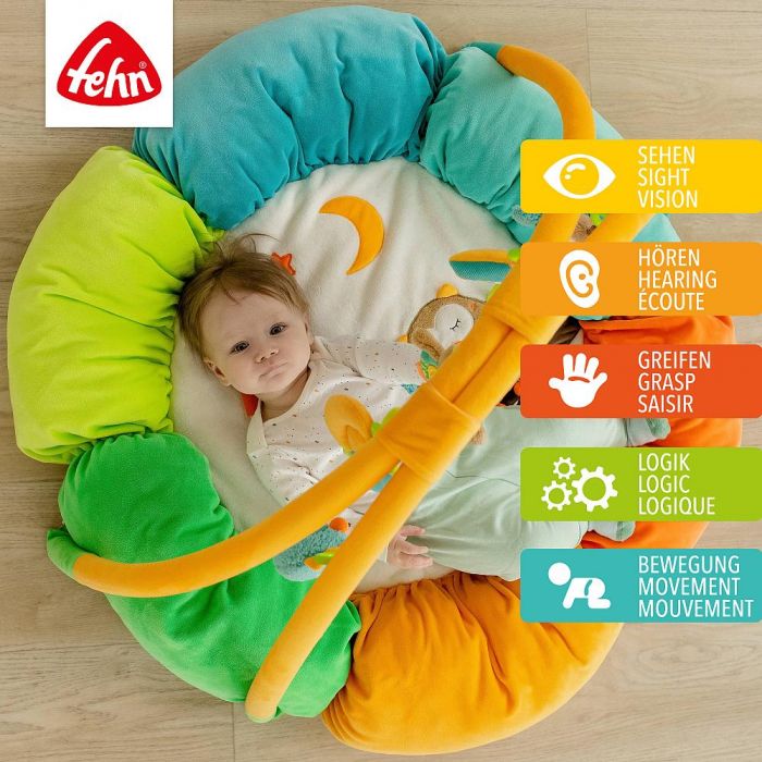 3-D Comfy Play Activity Nest: Ultimate Baby and Toddler Entertainment with 5 Removable Toys -Sleeping Forest - Image 6