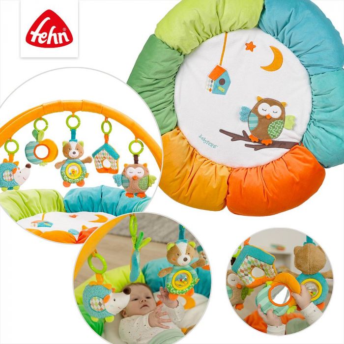3-D Comfy Play Activity Nest: Ultimate Baby and Toddler Entertainment with 5 Removable Toys -Sleeping Forest - Image 2