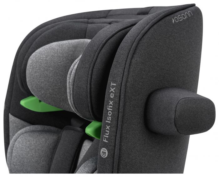 Osann Flux Isofix eXT i-Size Booster Seat - Secure Full Harness Up to 6 Years & 23 kg with NEW Sensor for Easy Installation - Universe Grey - Image 6