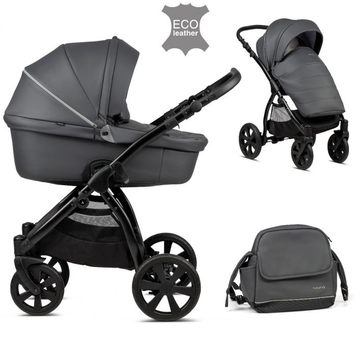 Noordi FJORDI 3 IN 1 Travel System - Leather Finish Shadow Grey - Image 5