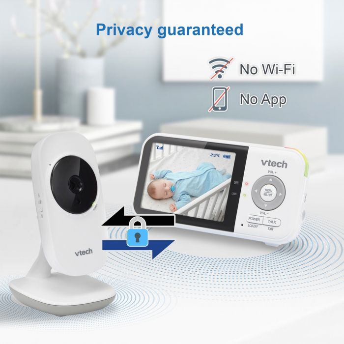 VTech 2.8" VM819 Video Baby Monitor - Night vision, long battery life, sounds & lullabies - Image 3