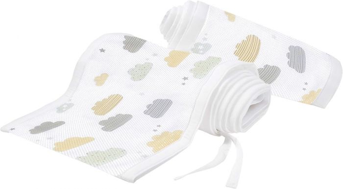 BreathableBaby Mesh Cot Bed Liner – Classic Collection – Fits 4 Sides – Safe Anti-Bumper Design – Cloud 9 - Image 6