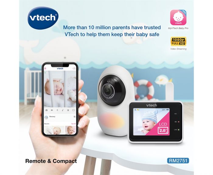 VTECH RM2751 2.8" Full HD Smart Video Baby Monitor - Image 7