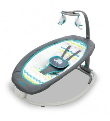 Asalvo Foldable Baby Bouncer - Elephant Aqua Design