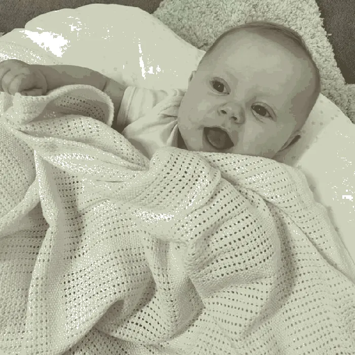 Soft Cotton Cellular Cot Blanket - Pink - Image 6