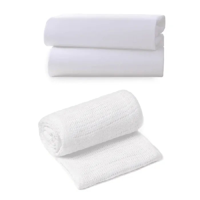 Soft Cotton Cellular Cot Blanket - White - Image 6