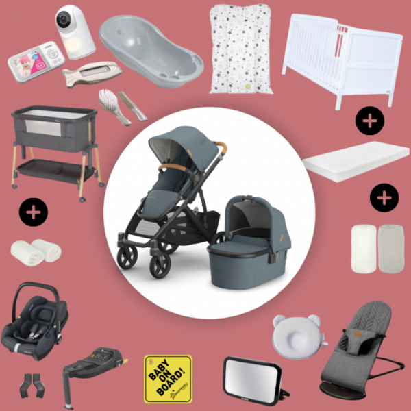 Uppababy Vista V3 Ultimate Newborn Bundle with Maxi Cosi Cabriofix - Choice of Colours