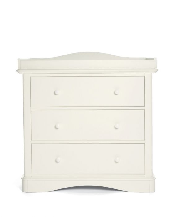 Mamas & Papas Flyn 3 Piece White Cotbed Range with Dresser Changer & Wardrobe - Image 5