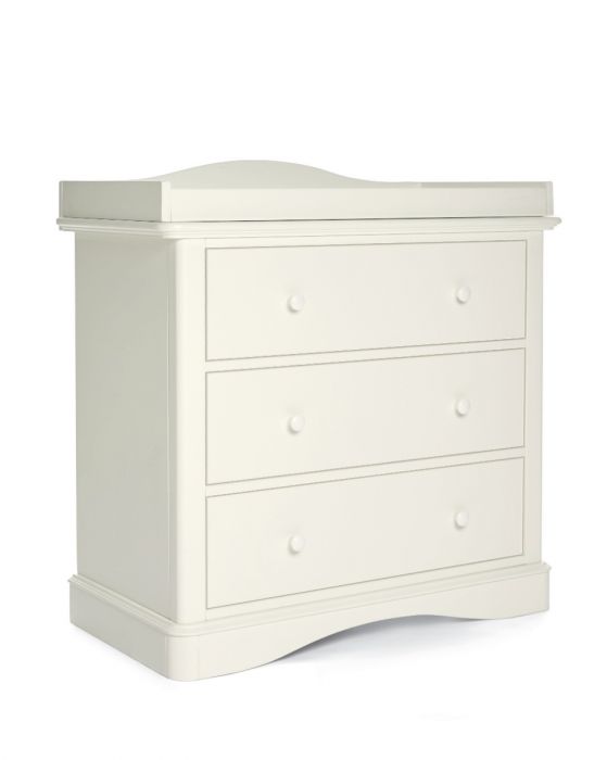 Mamas & Papas Flyn 3 Piece White Cotbed Range with Dresser Changer & Wardrobe - Image 4