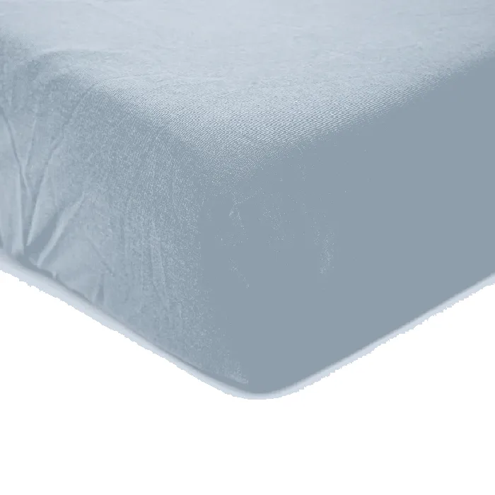 Little Band 2-Pack Baby Cotbed Fitted Sheets – 140 x 70 cm – Beige & Storm Blue – 100% Cotton - Image 6