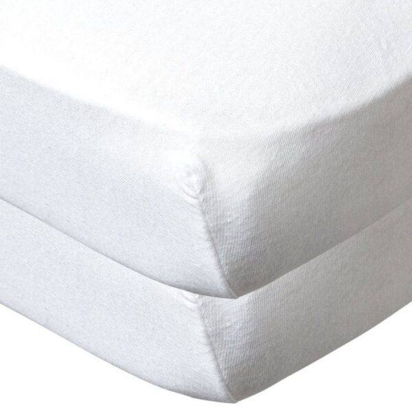 Babycalin 2-Pack Cot Fitted Sheets – 120x60 cm – 100% Cotton – White