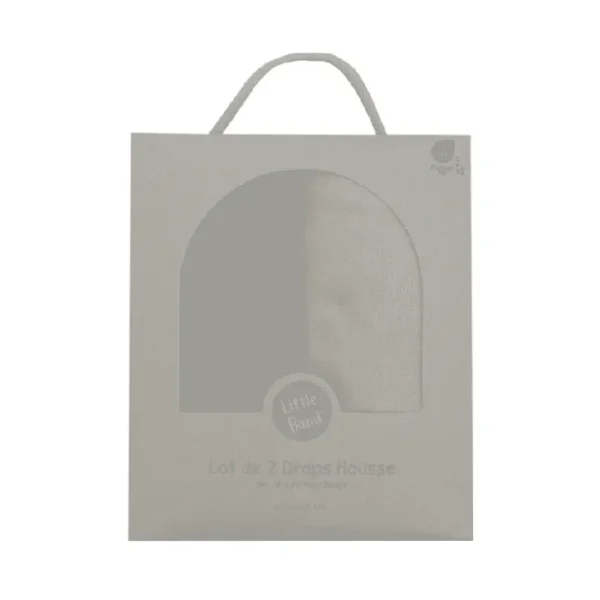 Little Band 2-Pack Baby Cot Fitted Sheets – 120 x 60 cm – Beige & Wheat – 100% Cotton