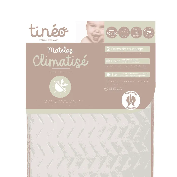 Tineo Deluxe Quilted Seasonal Cot Bed Mattress – Reversible for Year-Round Comfort | Made in France - Image 4