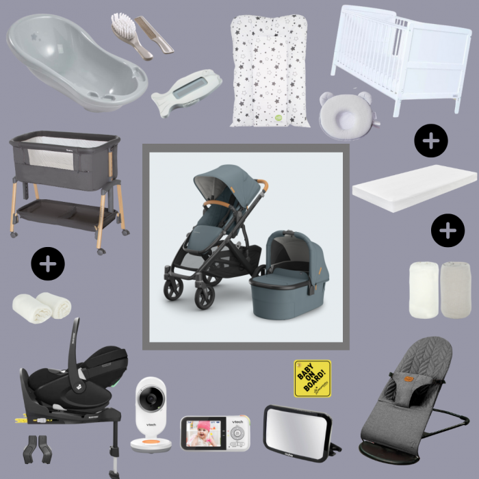 Uppababy Vista V3 Ultimate Newborn Bundle with Maxi Cosi Pebble Pro - Colour Of Choice
