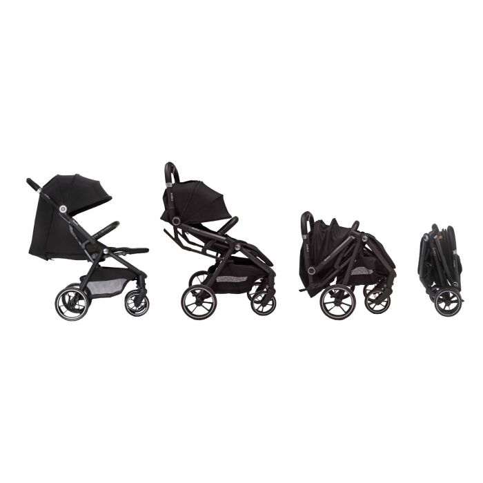 Asalvo Kibu Lightweight Stroller (Birth to 22 kg) + FREE Osann Footmuff - Black - Image 8