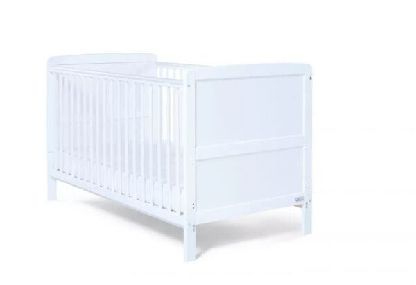 Baby Elegance Travis Cot bed & FREE Mattress - White