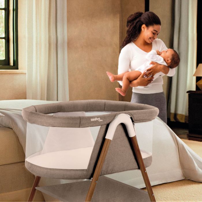 Asalvo Nidus Mini Cot / Bed-side Crib - Beige - Image 5