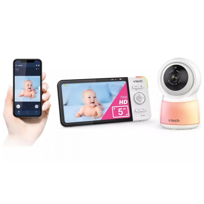 VTech RM5755HD 5" Smart HD Video Baby Monitor with App, Night Light & 1080p Camera - Image 2