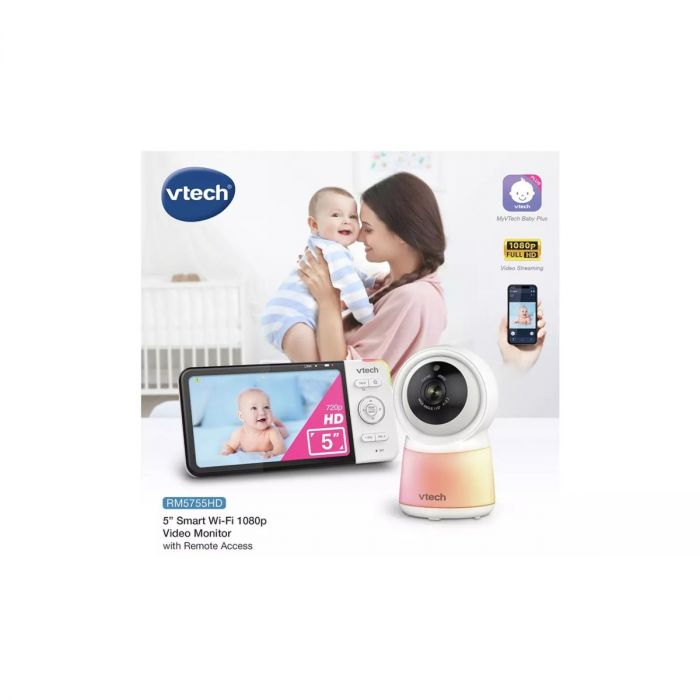 VTech RM5755HD 5" Smart HD Video Baby Monitor with App, Night Light & 1080p Camera - Image 3