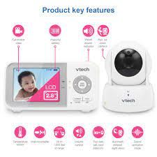 Vtech 2.8" Pan & Tilt Video Baby Monitor - Rechargeable battery, 2 way talk, lullabies - VM923 - Image 2