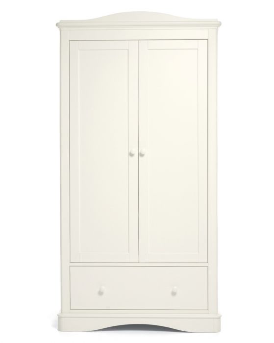 Mamas & Papas Flyn 3 Piece White Cotbed Range with Dresser Changer & Wardrobe - Image 13