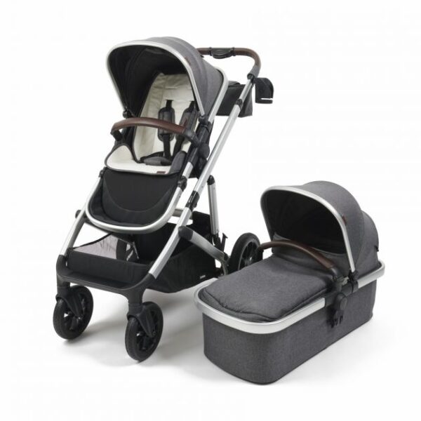 Babylo Zummi Halo Travel System (includes seat unit, carrycot, car seat adaptors, seat liner, organiser, cupholder & rain cover)  - moon